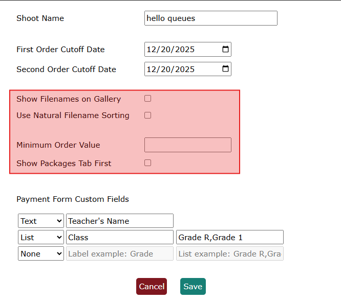 Other gallery options